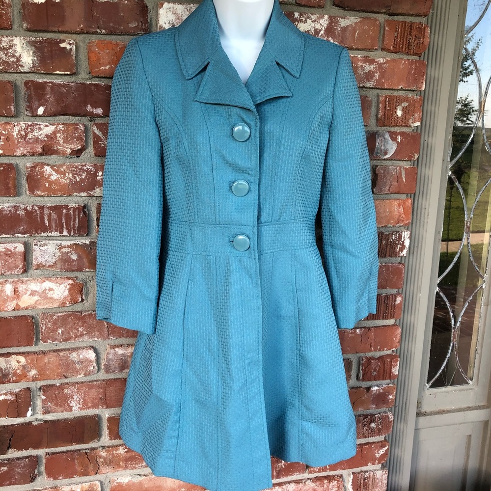 Tulle teal lightweight peacoat junior size Small